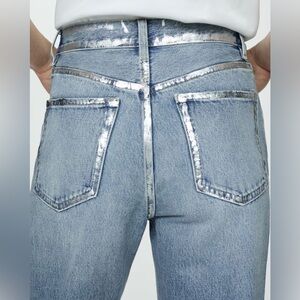 Mango Silver and Blue Straight Leg Jeans